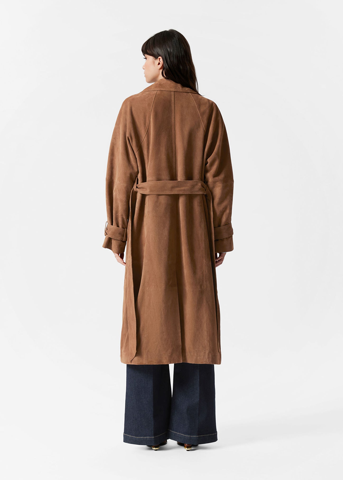 Maxi Suede Trench Coat