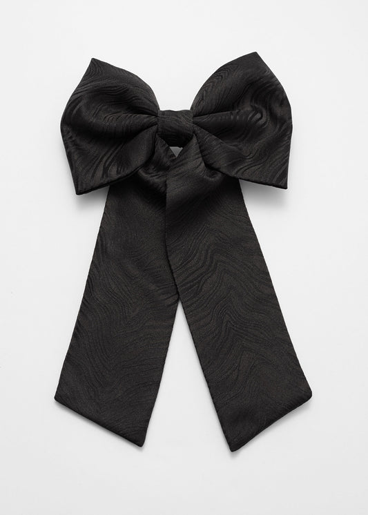 Moiré Bow Hair-Clip