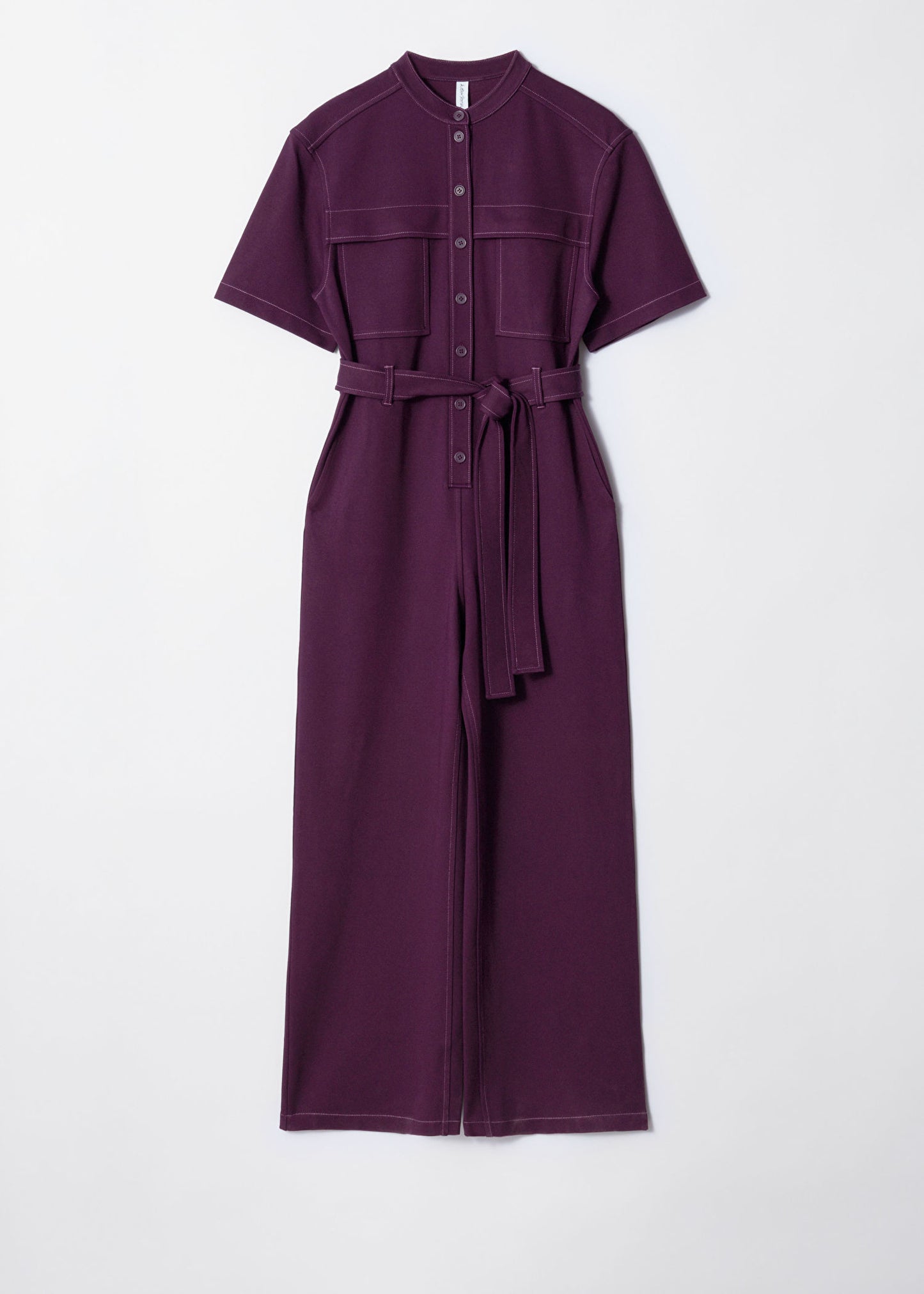 Short-Sleeve Utility Jumpsuit