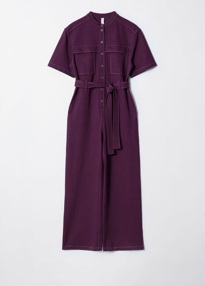 Short-Sleeve Utility Jumpsuit