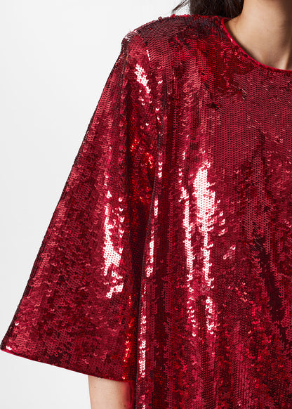 Sequined Mini Shift Dress