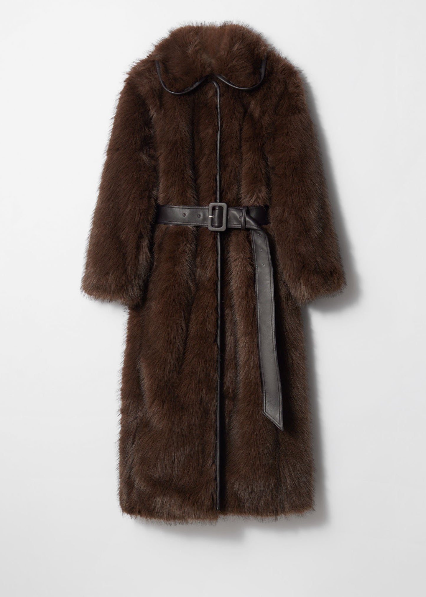 Belted Faux Fur Coat