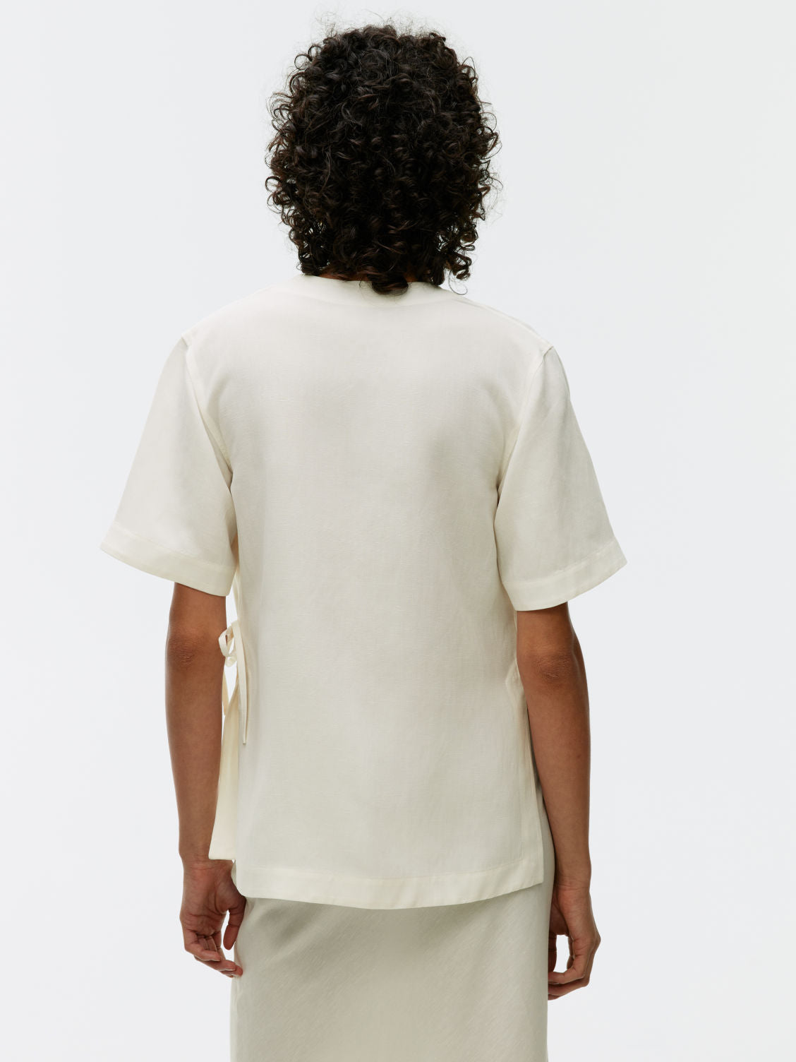 Lyocell-Linen Wrap Shirt