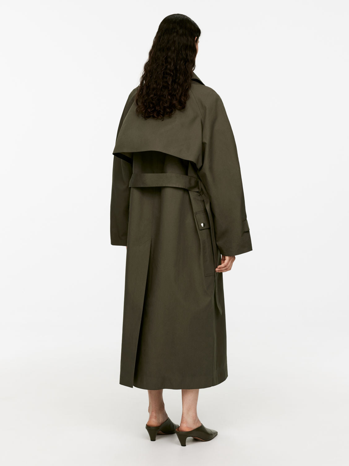 Snap-Button Trench Coat