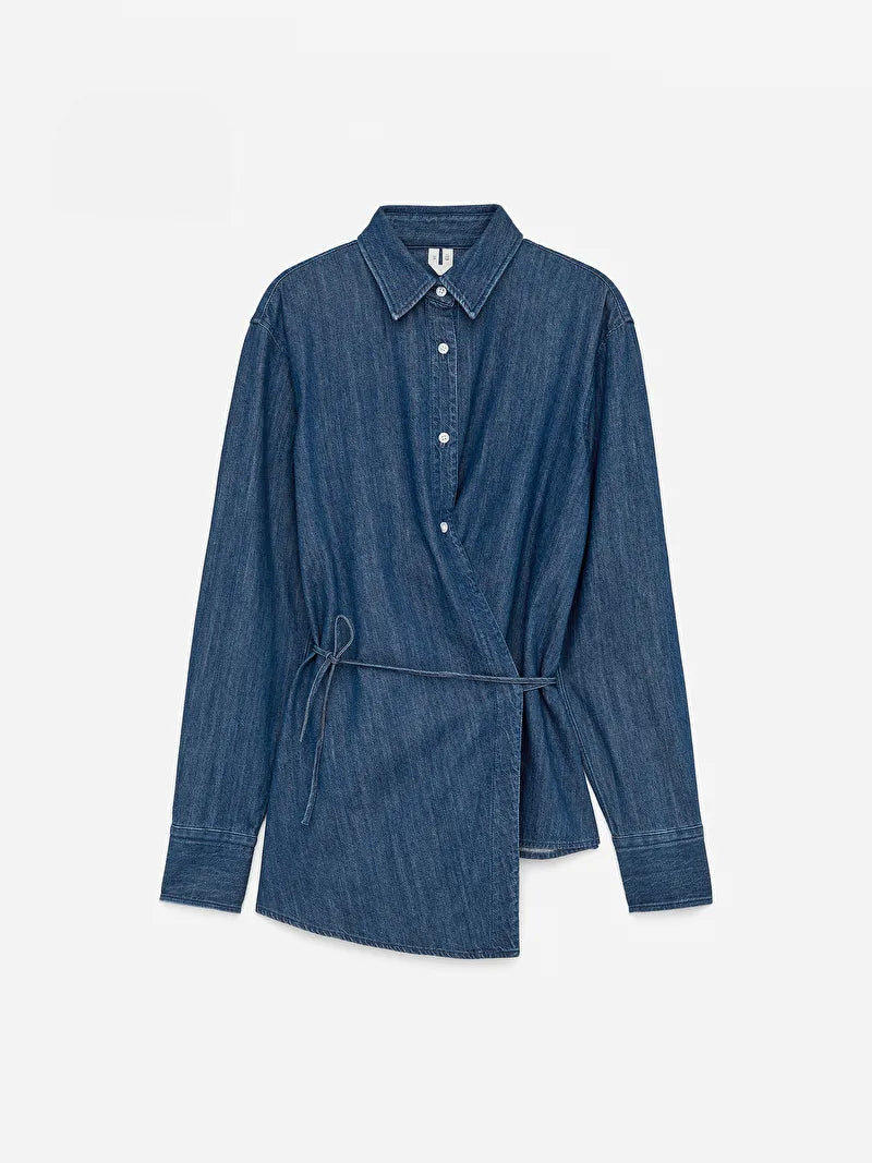 Denim Wrap Shirt