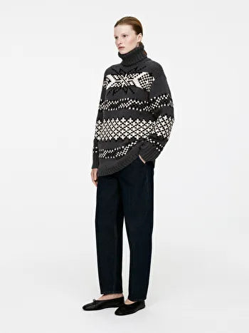 Wool-Alpaca Jacquard Jumper