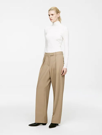 High-Waist Tailored Trousers