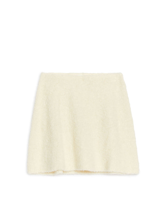 Reverse-Knit Mini Skirt