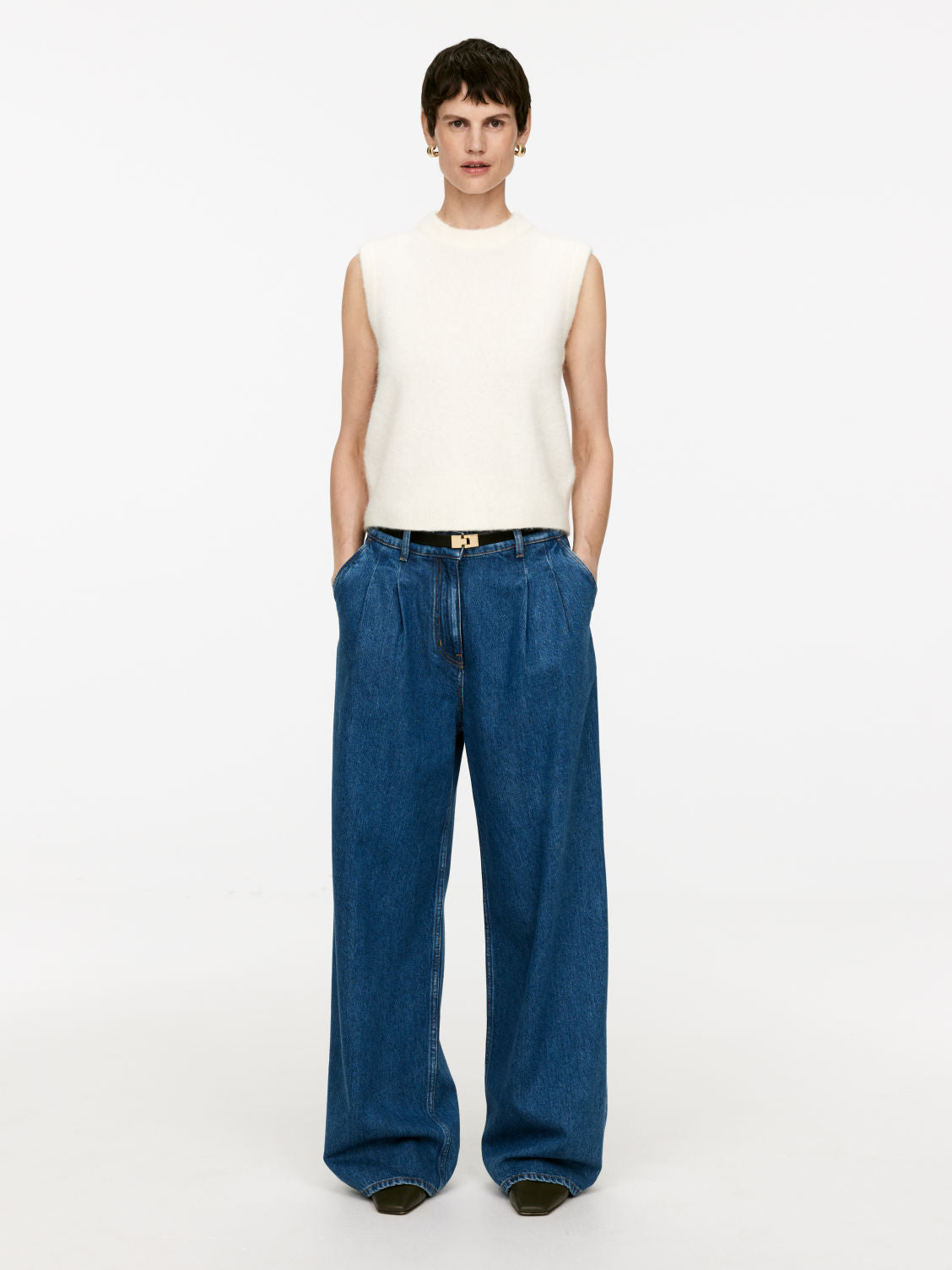 Wide Denim Trousers