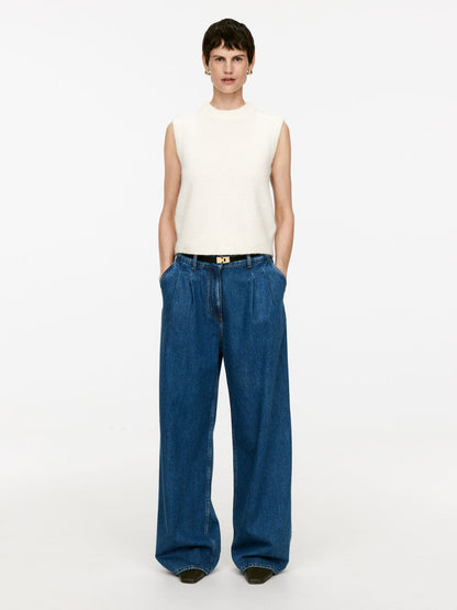 Wide Denim Trousers