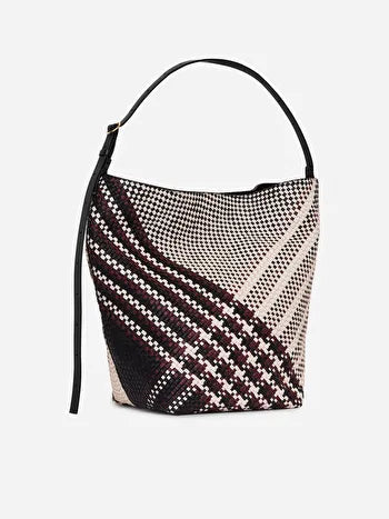 Woven Leather Tote Bag