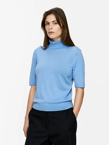 Short-Sleeve Roll-Neck Jumper