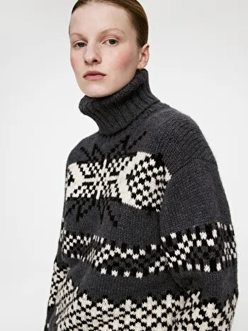 Wool-Alpaca Jacquard Jumper
