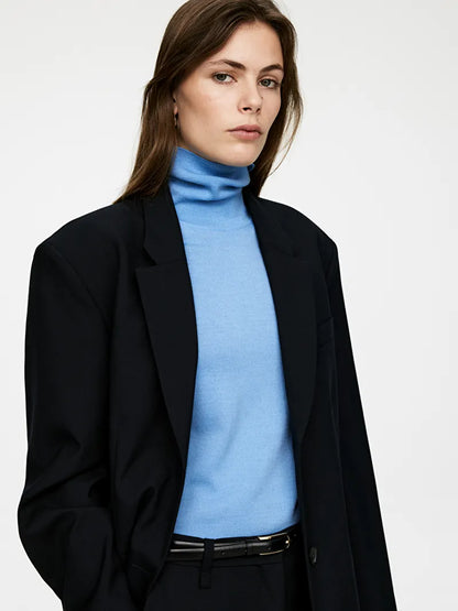 Short-Sleeve Roll-Neck Jumper