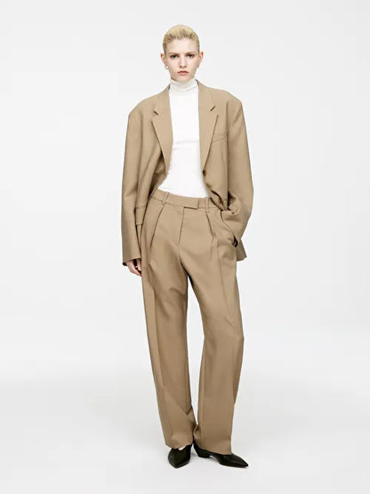 High-Waist Tailored Trousers