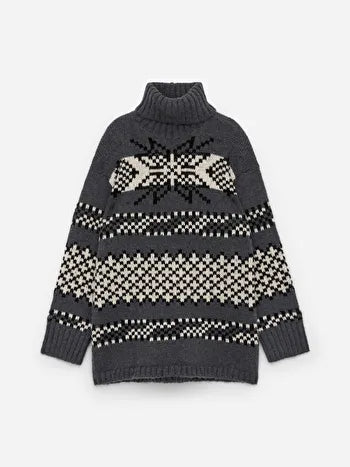 Wool-Alpaca Jacquard Jumper