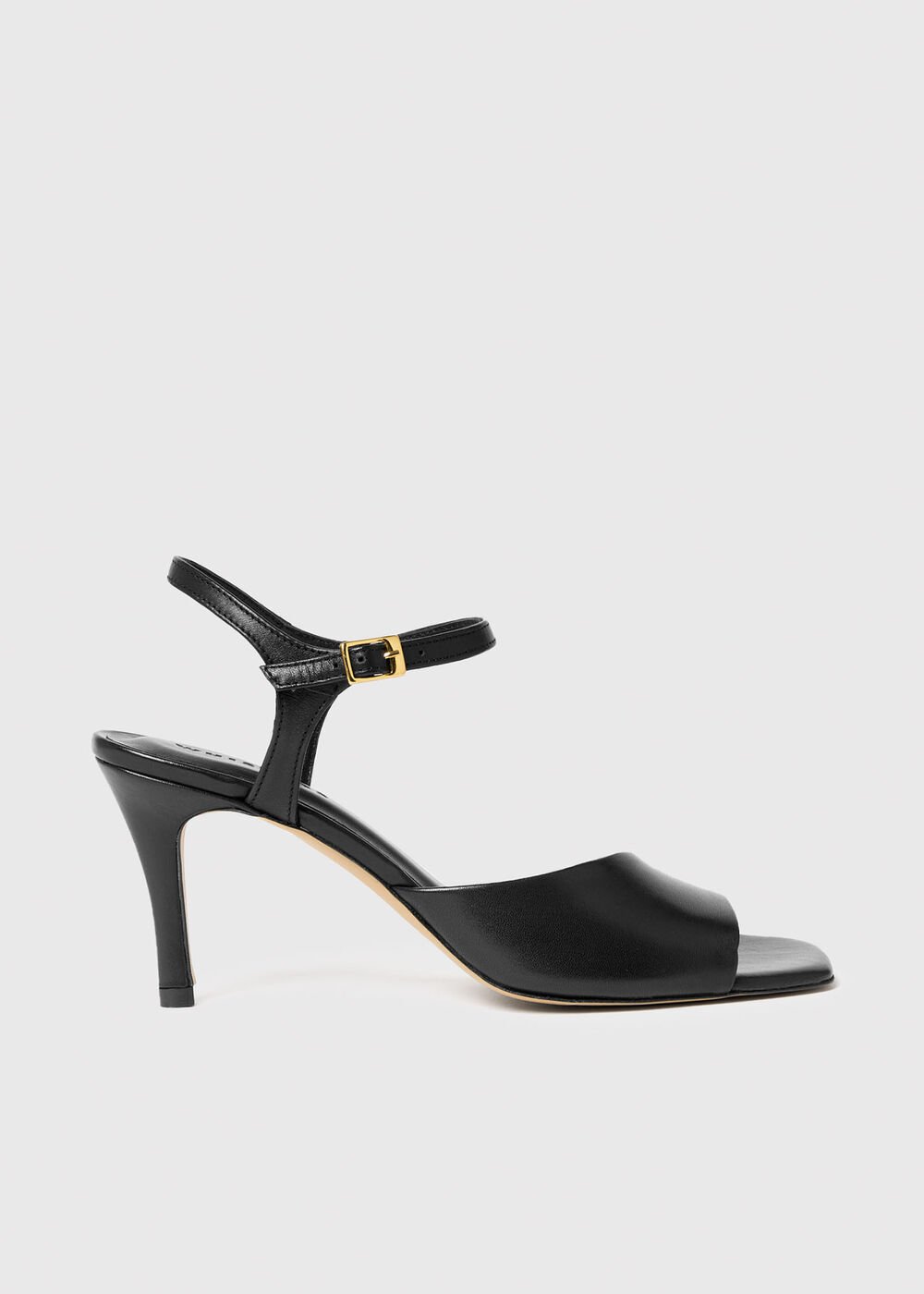Black Asymmetric High Heeled Sandal