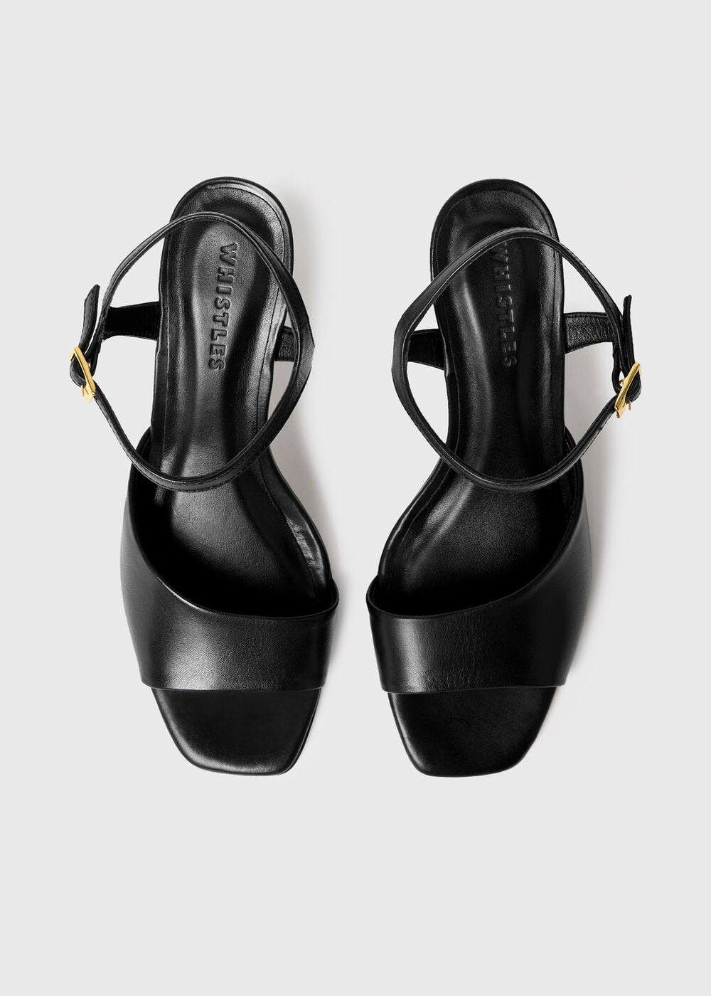 Black Asymmetric High Heeled Sandal