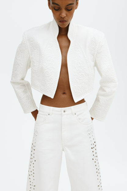 Broderie anglaise jeans