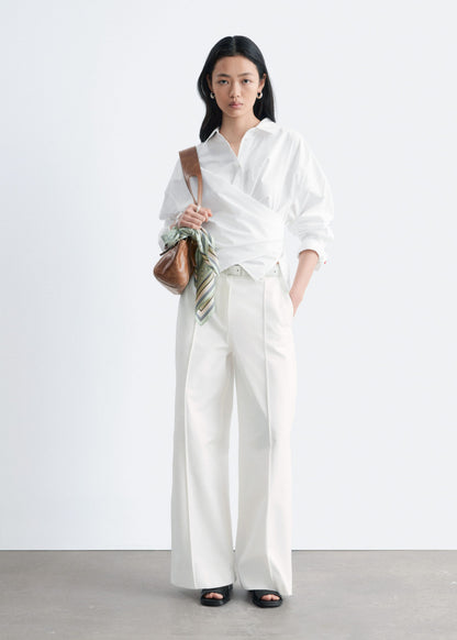 Tie-Waist Cotton Shirt