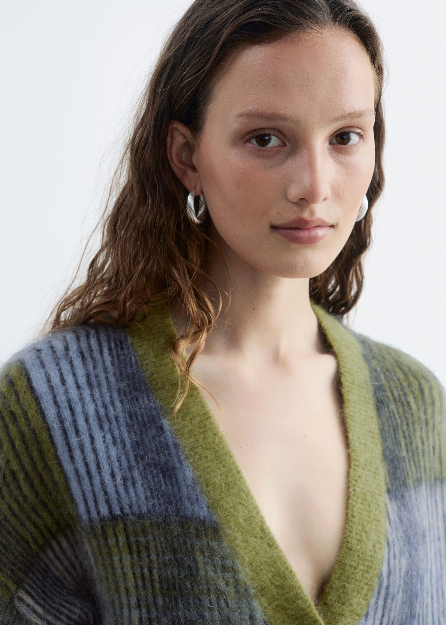Mohair Blend Cardigan - Green/Multi Colour - & Other Stories GB