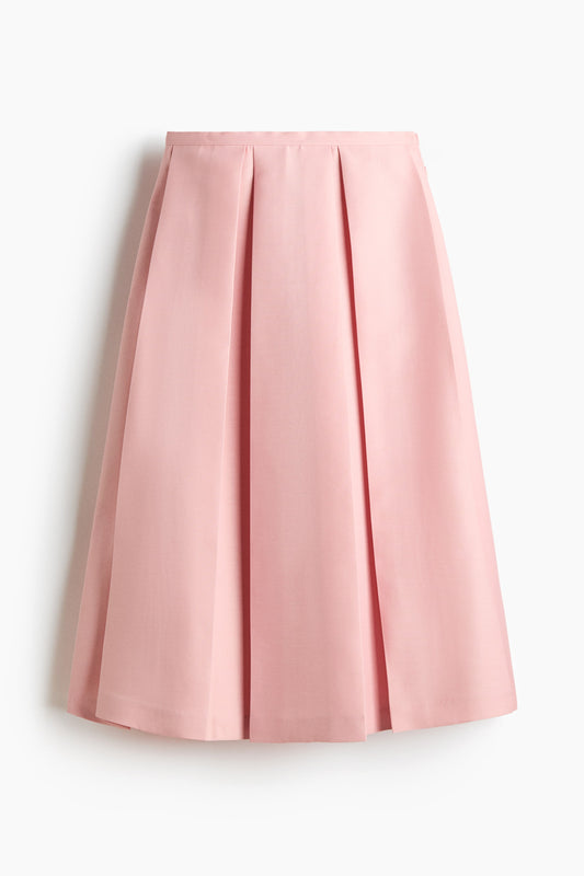 Pleated midi skirt