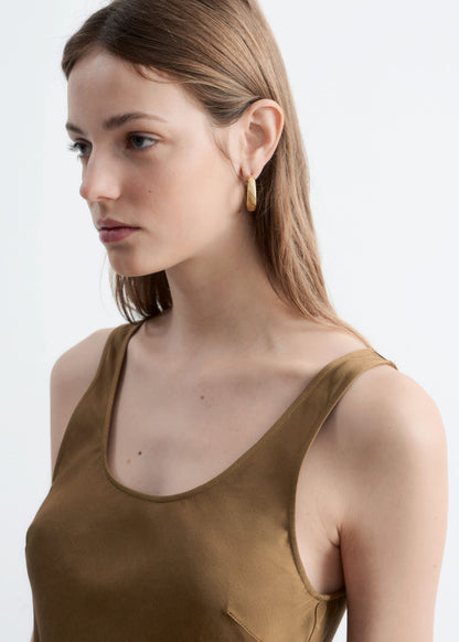 Bias-Cut Midi Dress