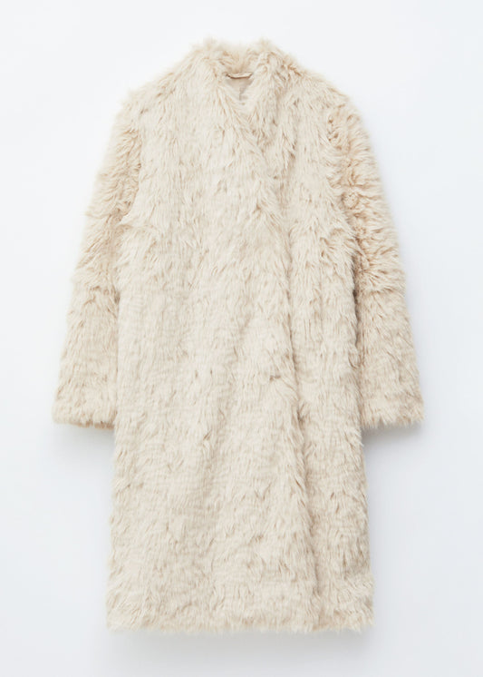Faux Fur Midi Coat