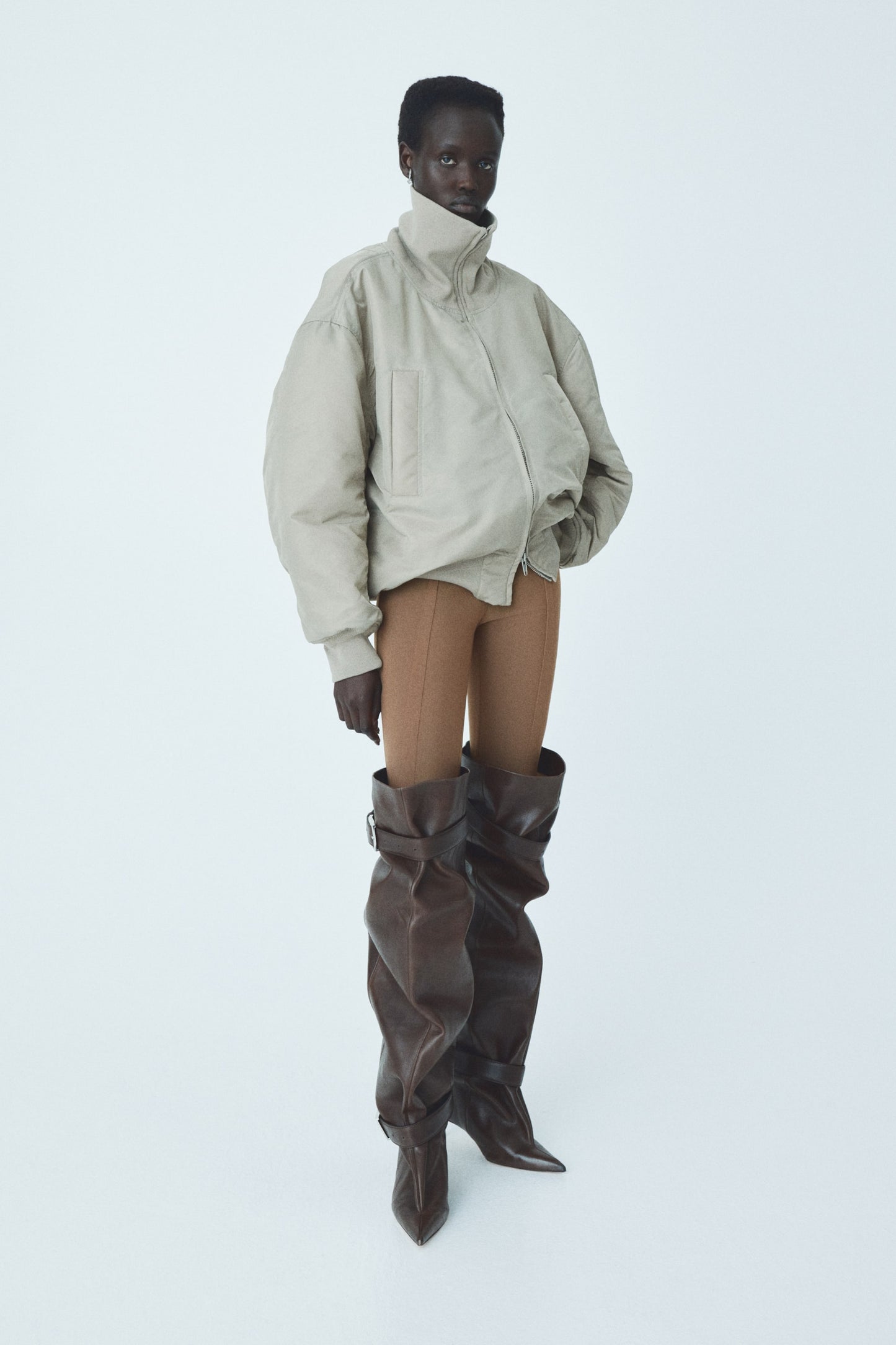 Padded bomber jacket