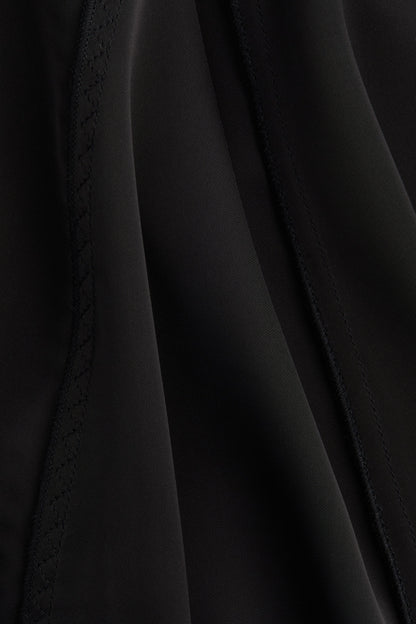 Lace-inset satin dress