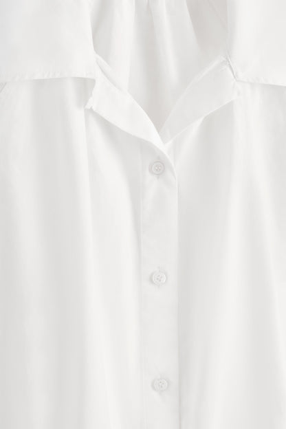 Gathered Pima Cotton Shirt