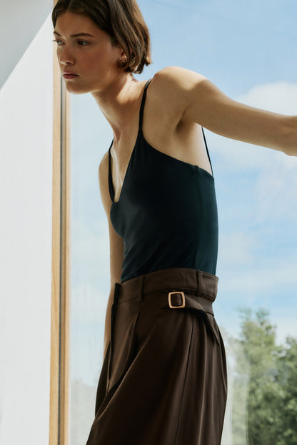 Buckle-detail balloon trousers