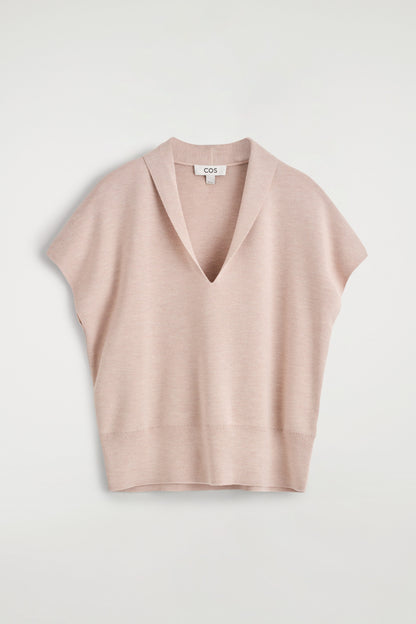 Merino Wool V-Neck Vest