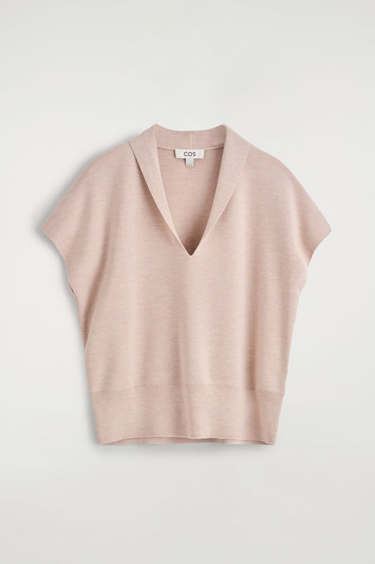 Merino Wool V-Neck Vest