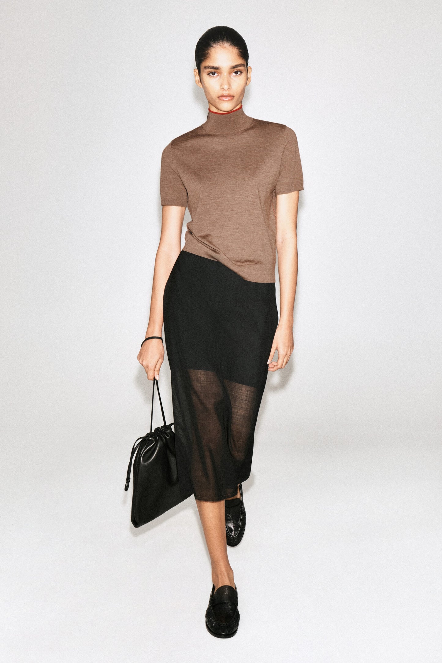 Merino Wool High-Neck Top