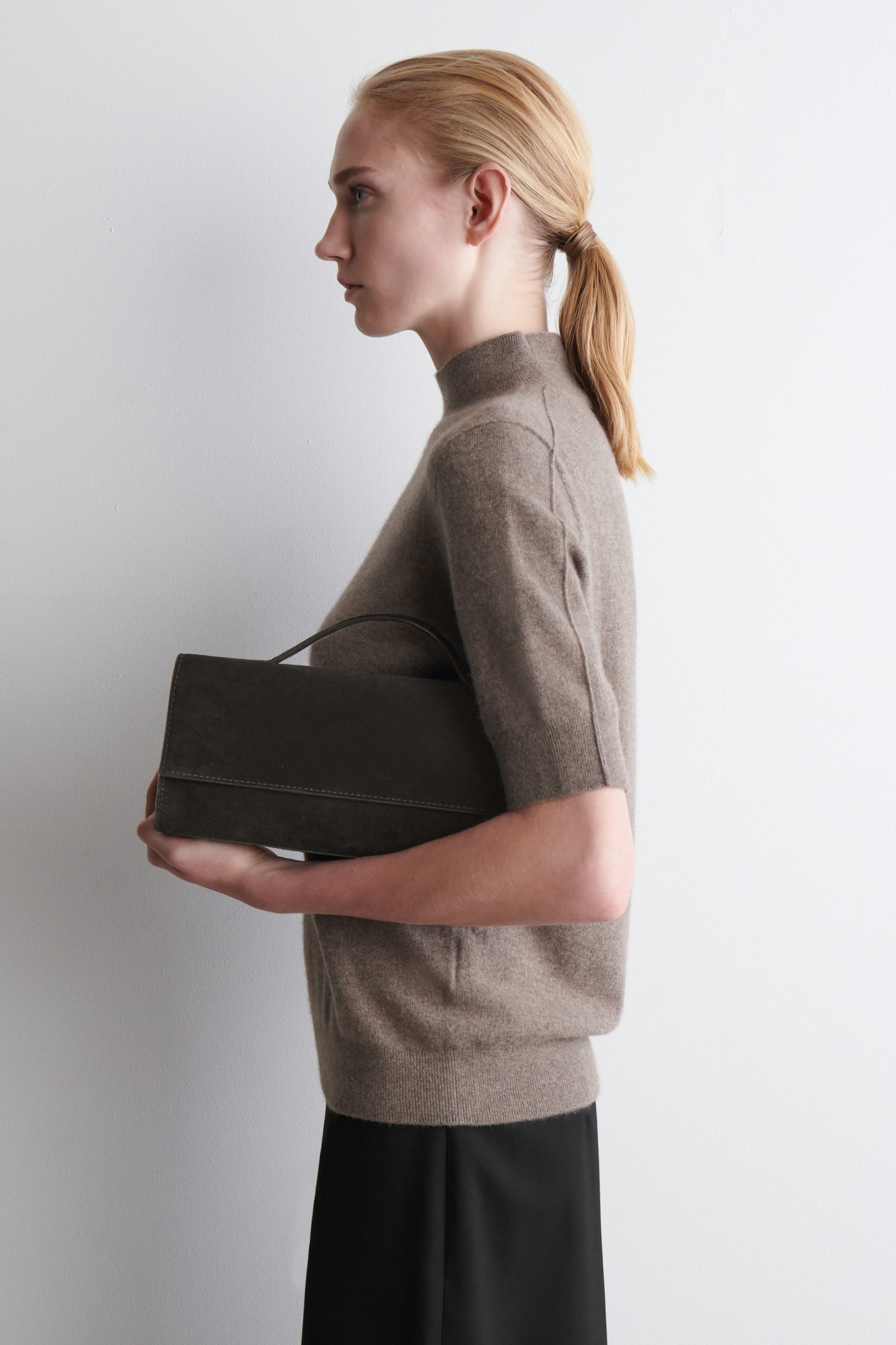 Gallery Suede Clutch Bag