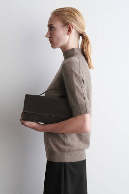Gallery Suede Clutch Bag