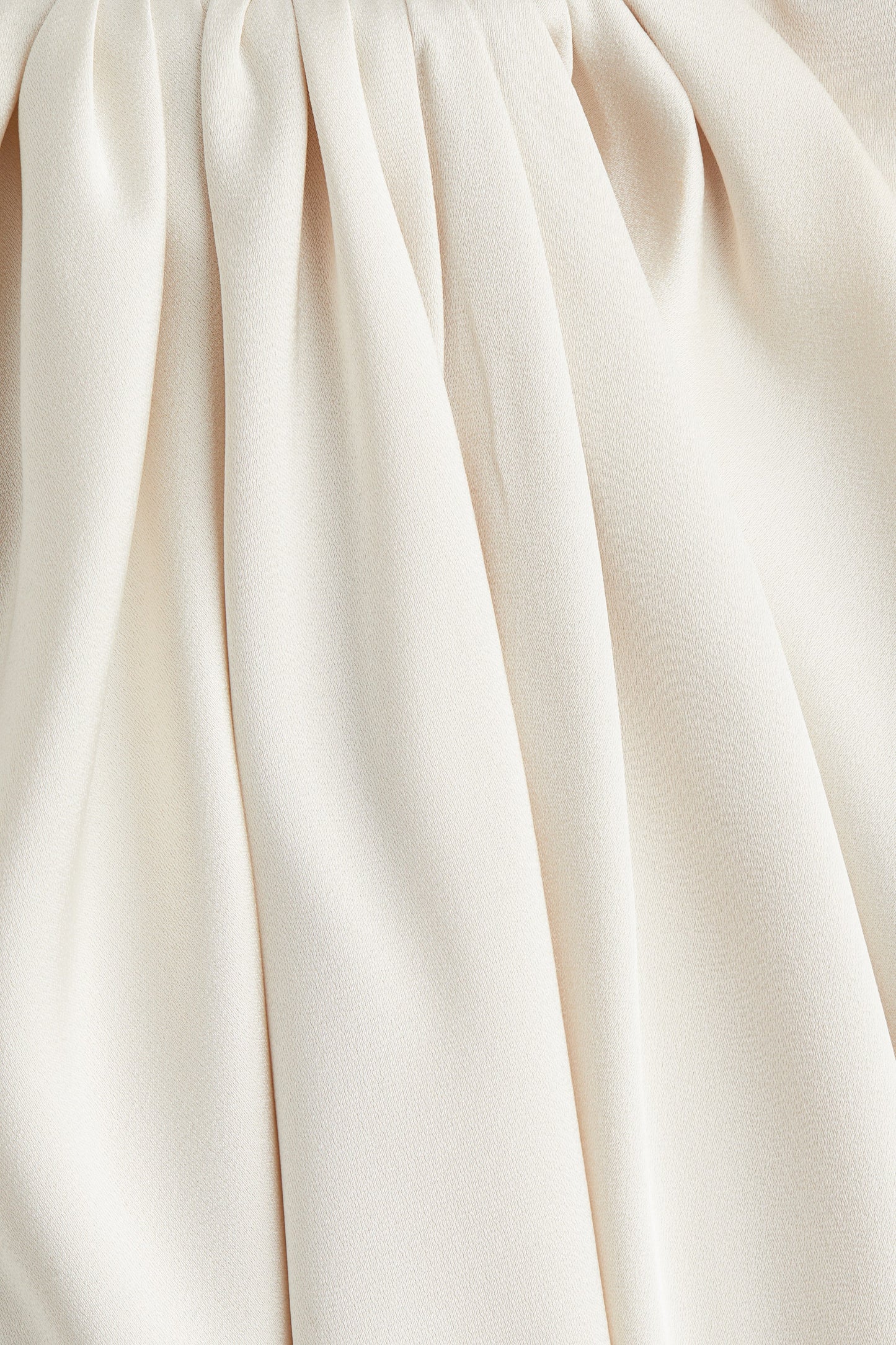 Draped satin skirt
