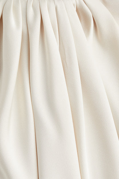 Draped satin skirt