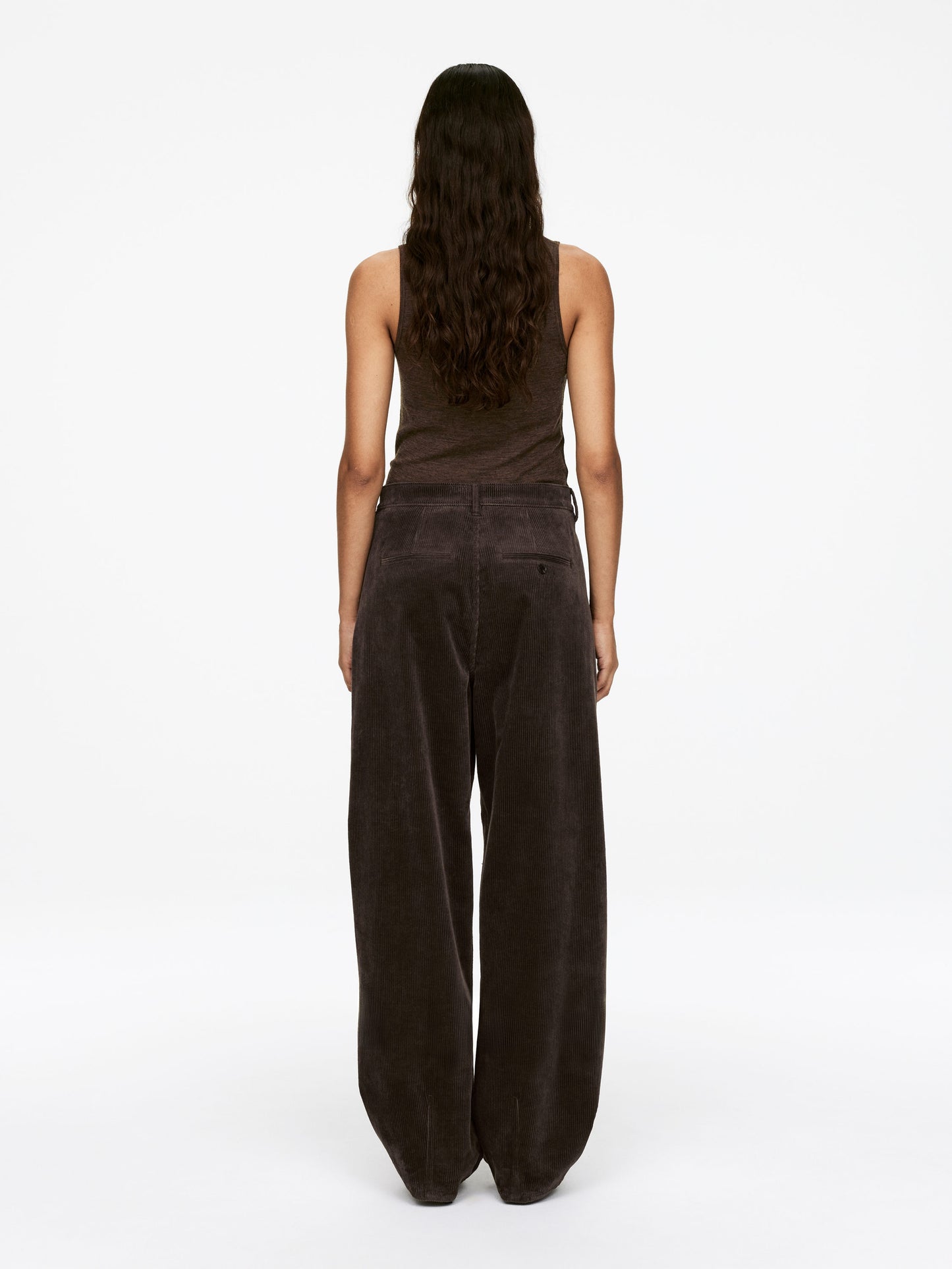 Barrel-Leg Corduroy Trousers