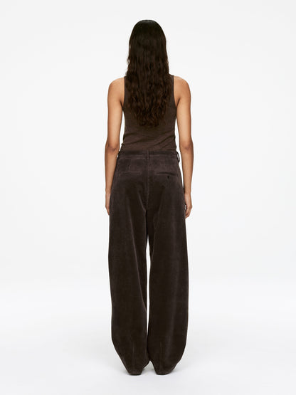 Barrel-Leg Corduroy Trousers