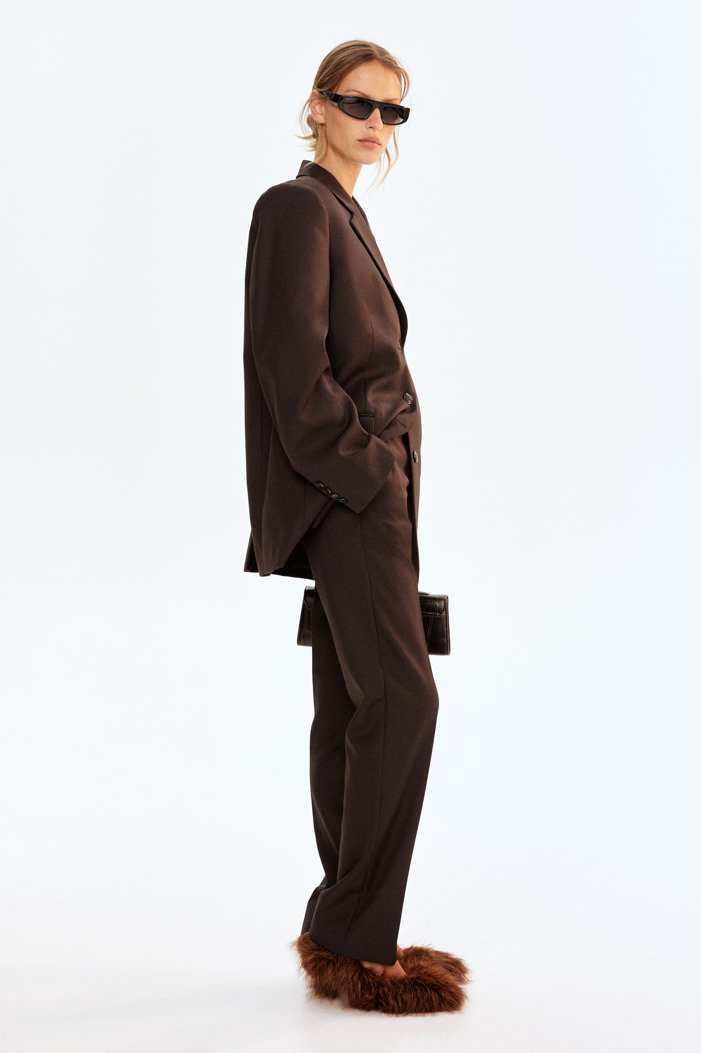 Wool-blend trousers