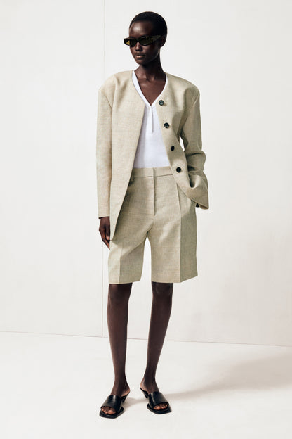 Tailored Linen Shorts