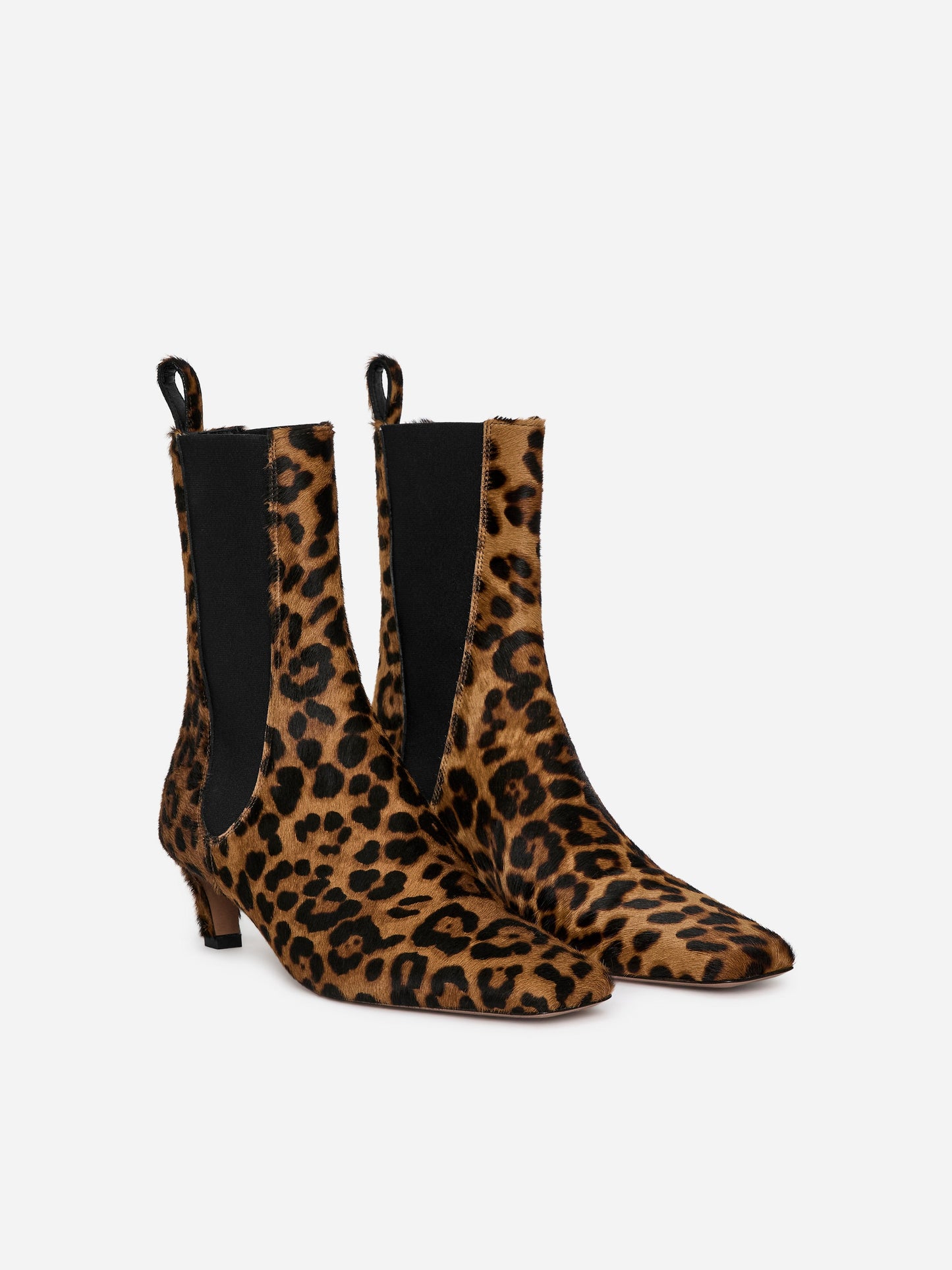Pony Hair-Effect Ankle Boots