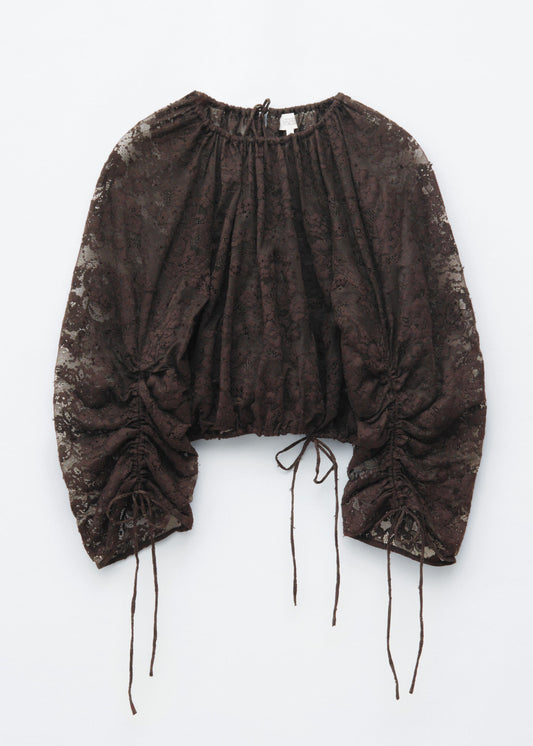 Gathered Lace Blouse