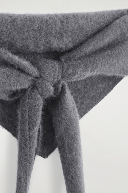 Brushed-Cashmere Triangle Scarf