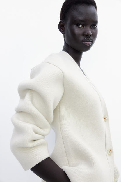 Wool-blend cardigan
