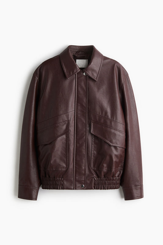 Oversized coated jacket