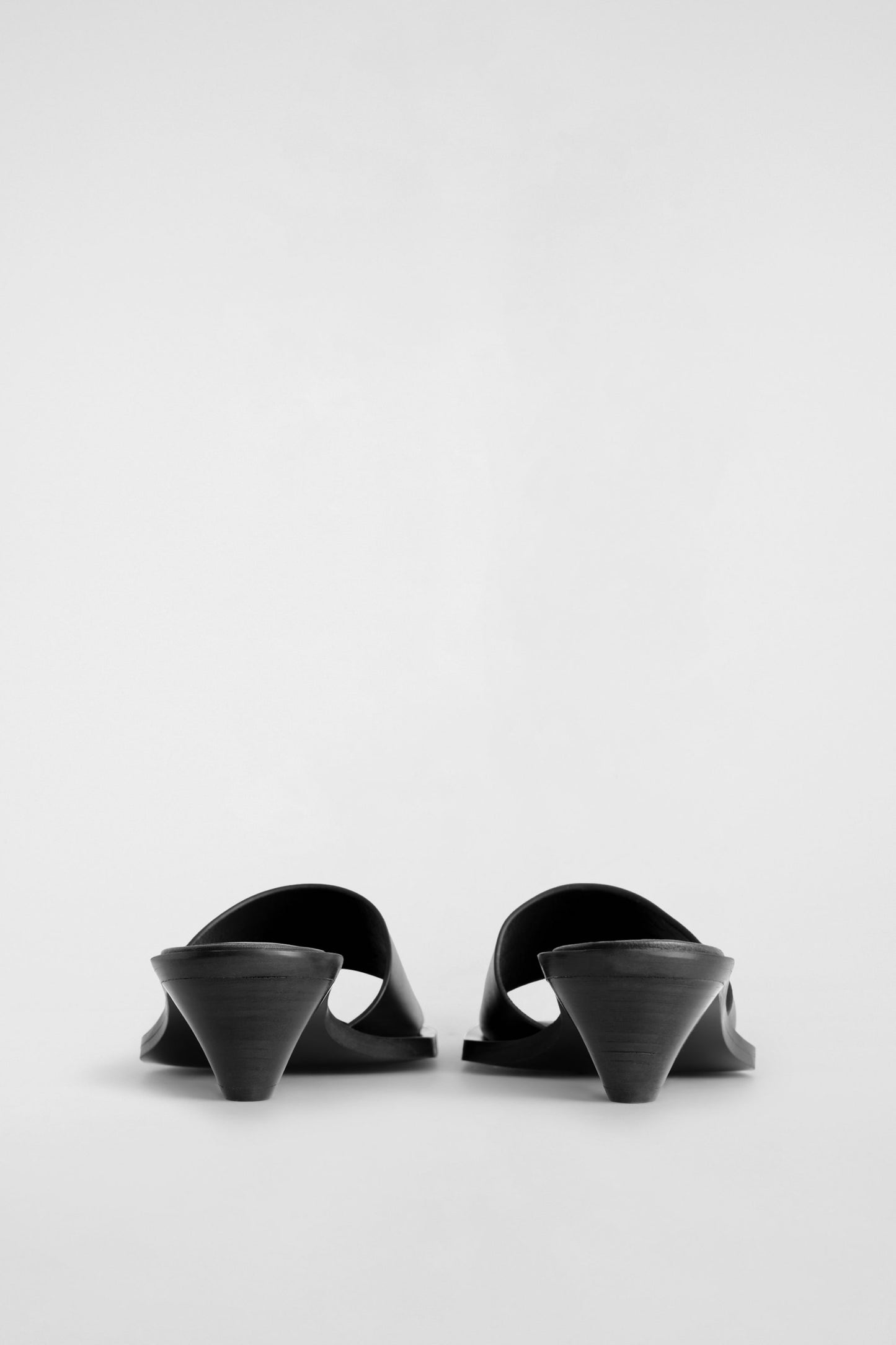 Leather Kitten-Heel Mules