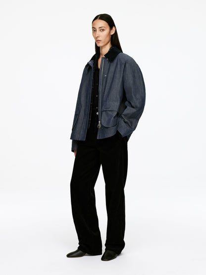 ARKET and Barbour Dry-Waxed Denim Jacket